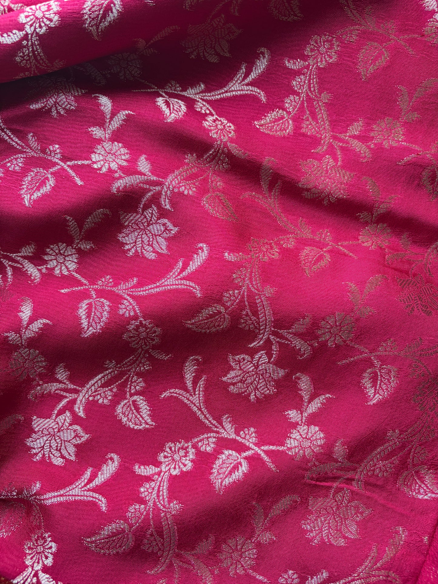 Rangamahal Orange-Rani Pink Heritage Peacock Border Assam Silk Saree