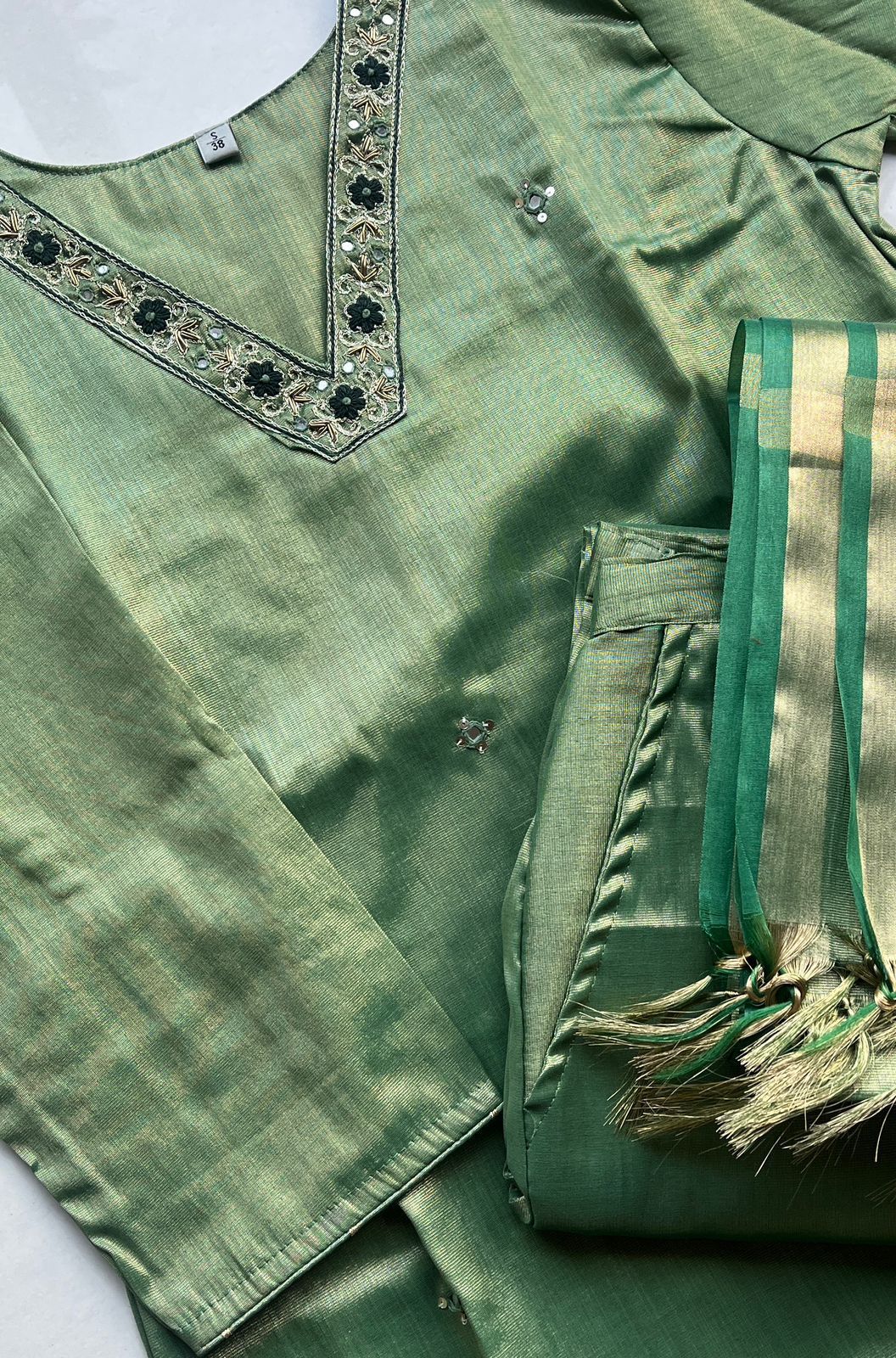Tissue Soft Silk Kurta Set with inner lining