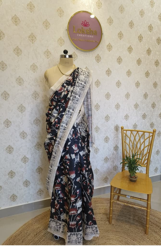 Mayura Padma Mulberry Silk Saree with Peacock Heritage Pallu