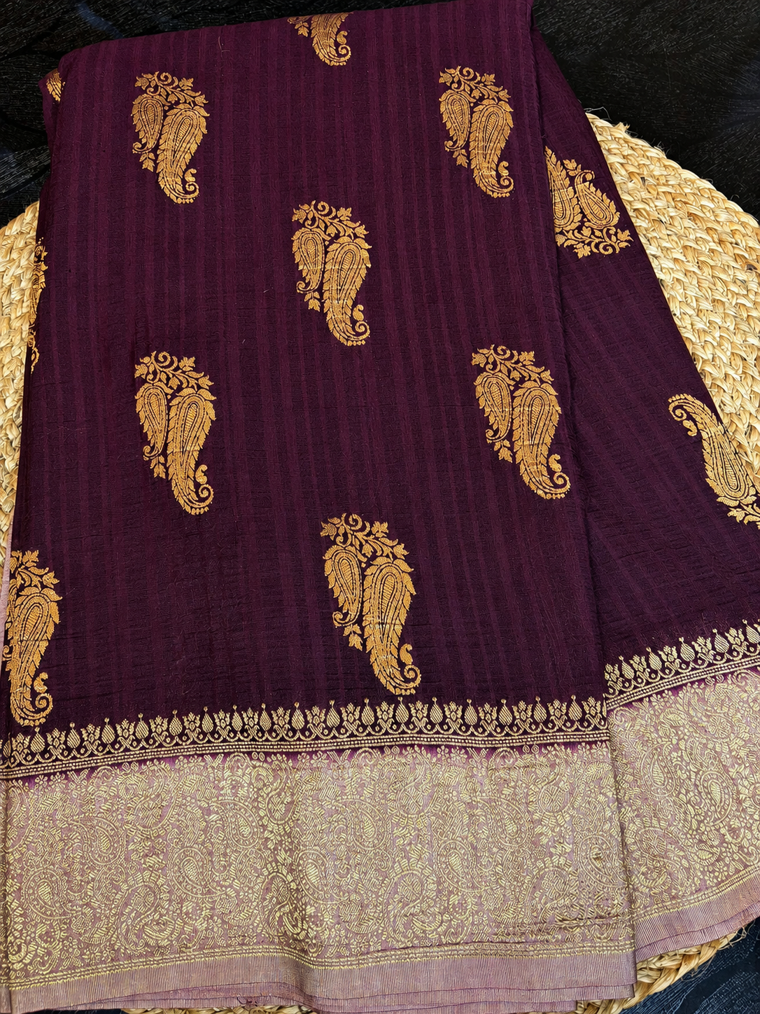 KASHIKA – Brown - Champagne Premium Georgette Banaras Saree